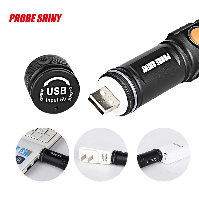 Adjustable LED bicycle lights Zoom 3000LM MINI USB Rechargeable Flashlight Torch Portable LED light Bicycle Accessories #4S28 (9)