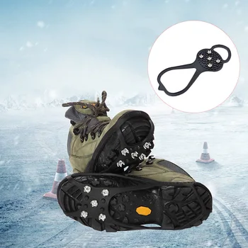 

1 Pair Silicone Climbing Non-slip Shoe Grip Ice Snow Grips Cleat Over Shoe Spikes Studs Crampons WHShopping