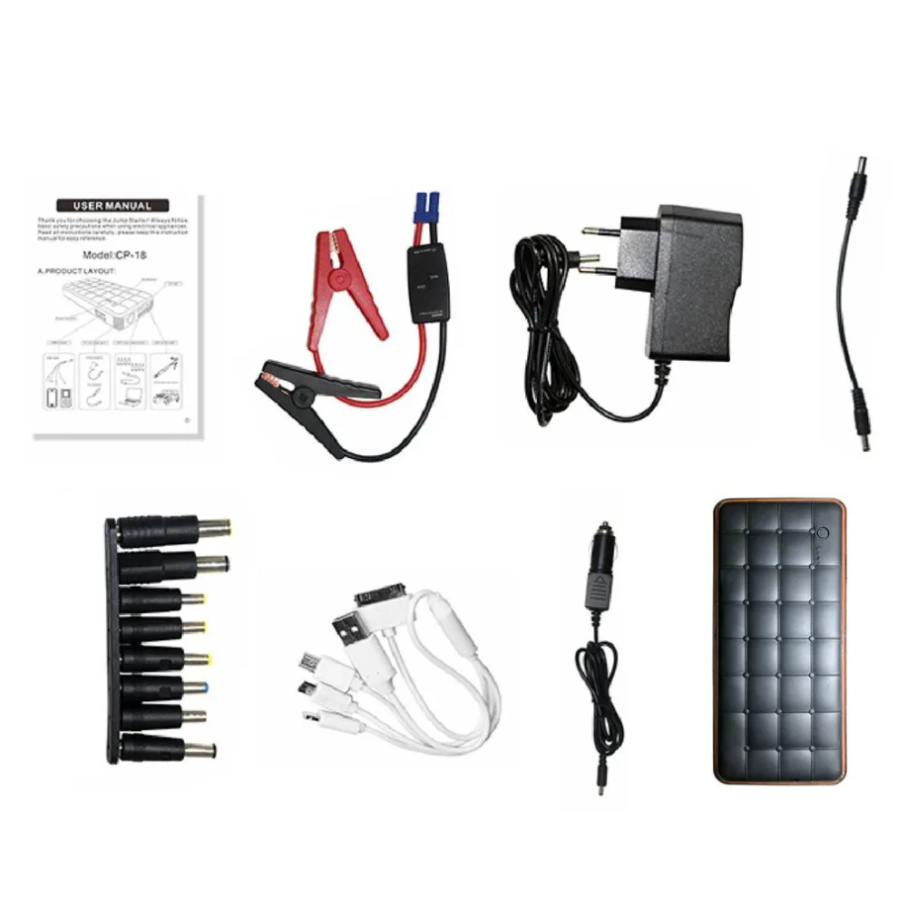 12V 12000mAh Multifunction Car Jump Starter Car Charger With Flash Light Portable Single USB Output Battery Power Bank hot sale