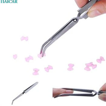 

1PC Stainless Steel tweezers Nail Art Picking Clip Nipper tool for Pearls Rhinestones Decoration Levert Dropship 2mar7