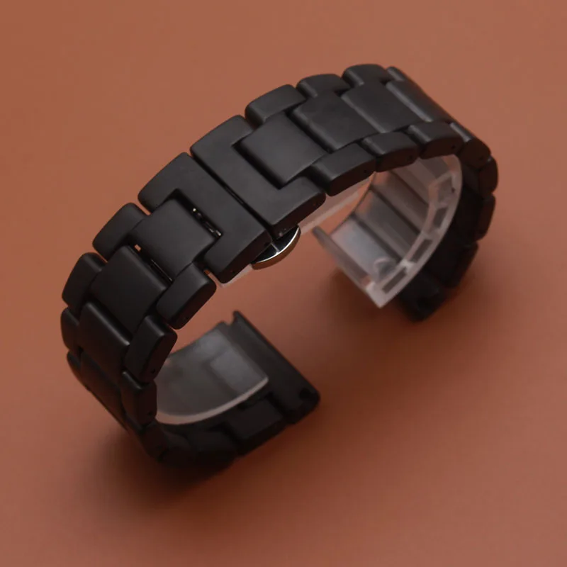 Matte Black Watchband ceramic or Polished watchbands for smart watches wrist band Fit Gear S3 22mm
