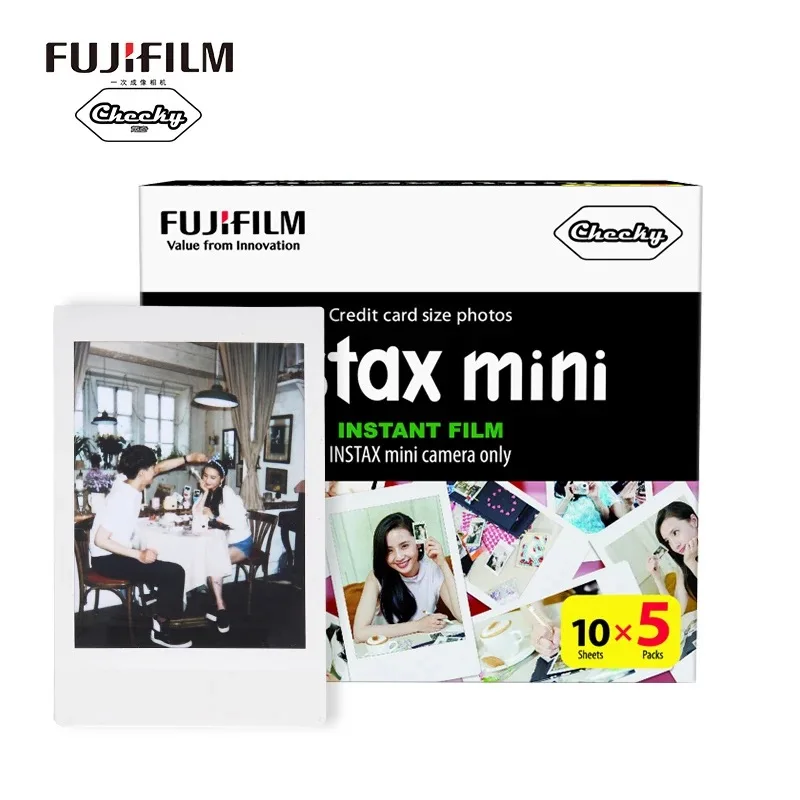 

High qulaity 50 Sheets Original Fujifilm Fuji Instax Mini Film White Sheet For Polaoird mini 7 7s 8 10 20 25 50s 50i SP1 dw