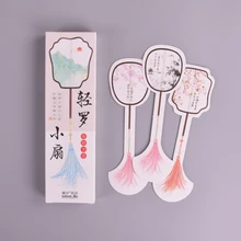 30 шт./кор. Heteromorphism винтажный прекрасный веер Бумага Закладка канцелярские принадлежности держатель книги сообщения школьные принадлежности papelaria