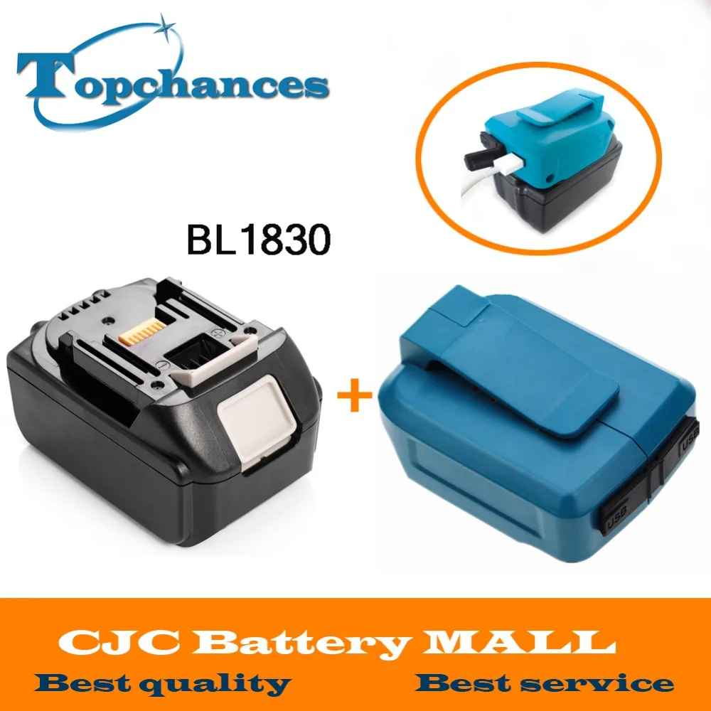 Высокое качество 18 в 3000 мА/ч, 3.0Ah батарея для Makita BL 1830 BML185 LXT600 LXT402 BHP451+ USB Зарядное устройство адаптер