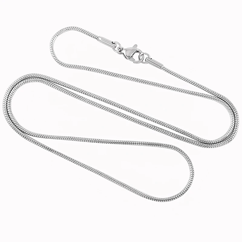 Цепочка змейка из нержавеющей стали 1 5 мм 50 шт./лот|snake chain necklace|chain necklacenecklace wholesale |