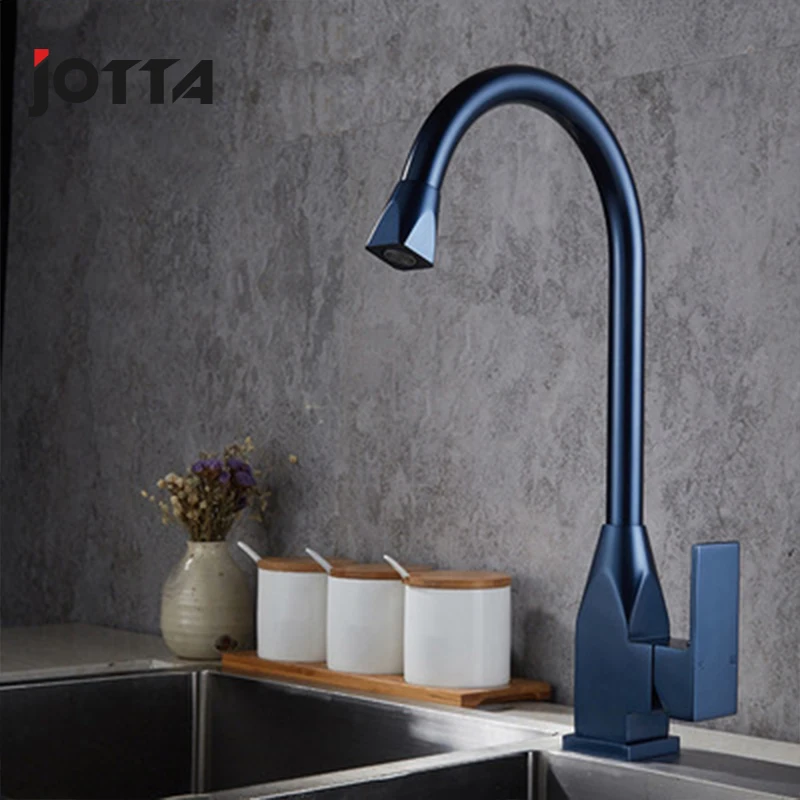 

Simple space aluminum faucet household bathroom kitchen hot and cold water faucet