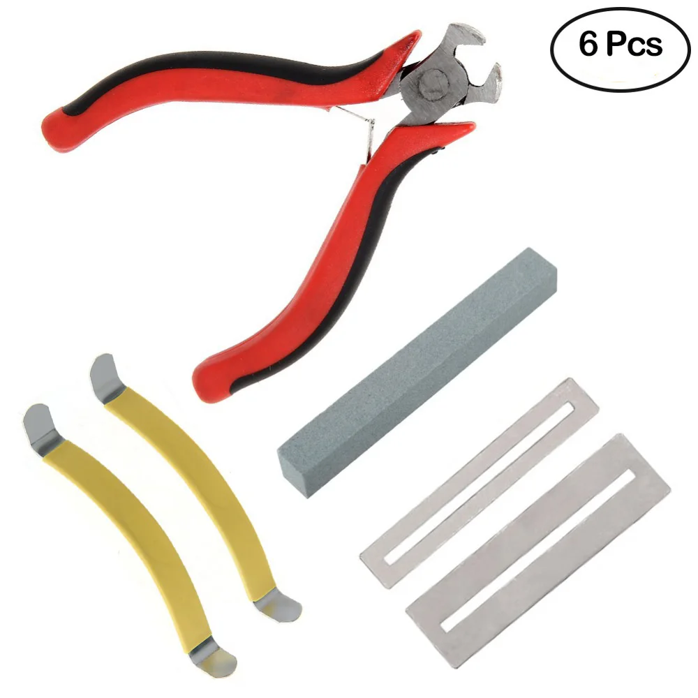 6PCS Guitar Repairing Tool Kit Maintenance Tool Including String Cutter