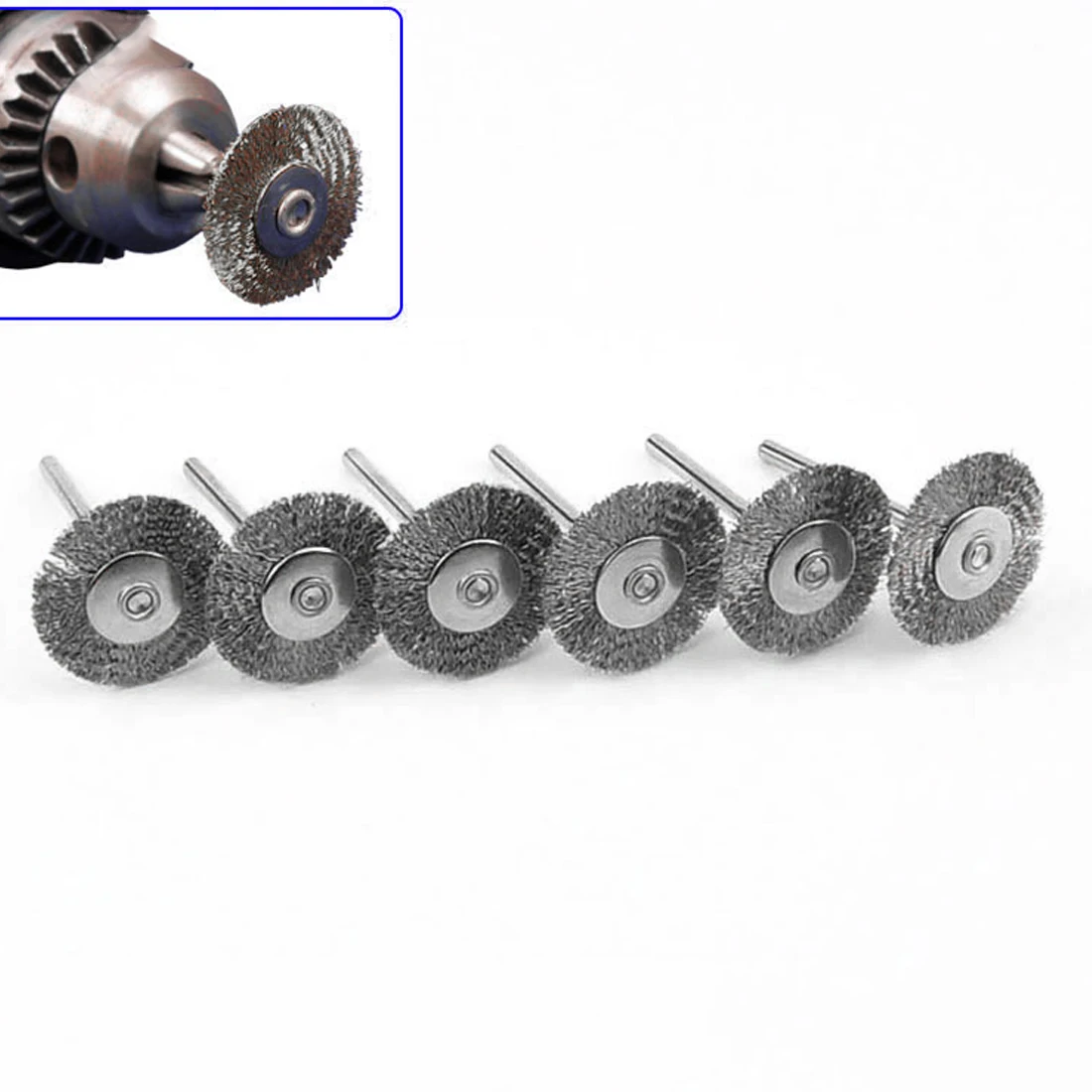 New 10Pcs Dremel Accessories 22mm Steel Rotary Brush Dremel Wire Wheel
