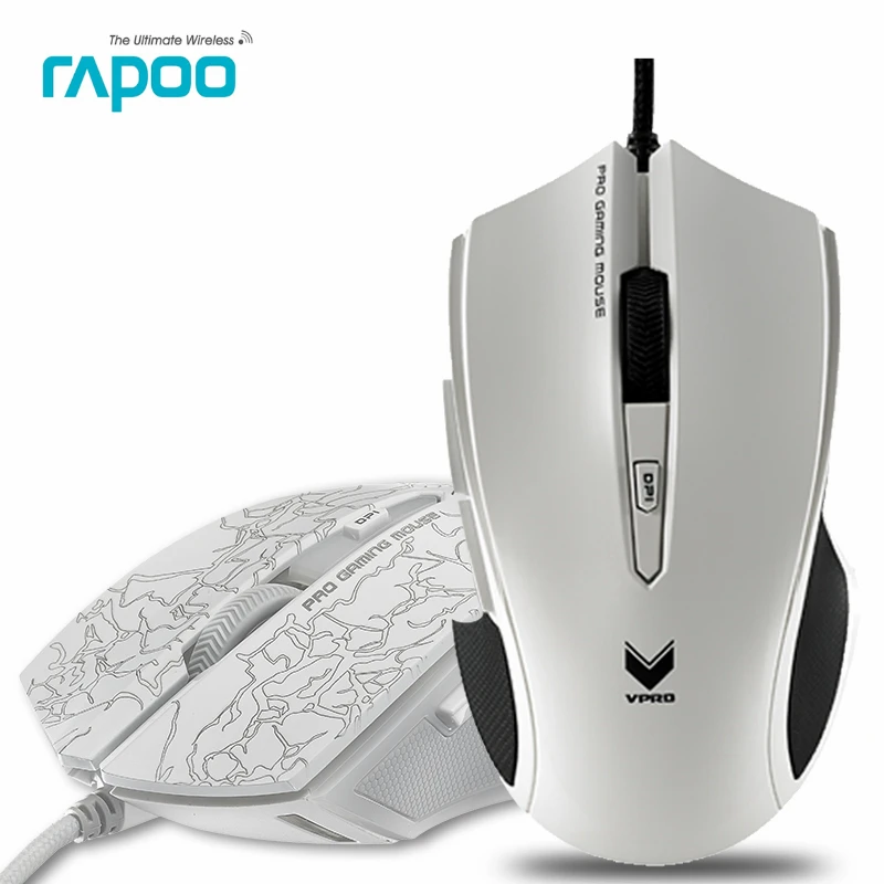 Оригинальный Rapoo V20S оптическая USB Проводная Professional Gaming мышь 3000 точек на светодио
