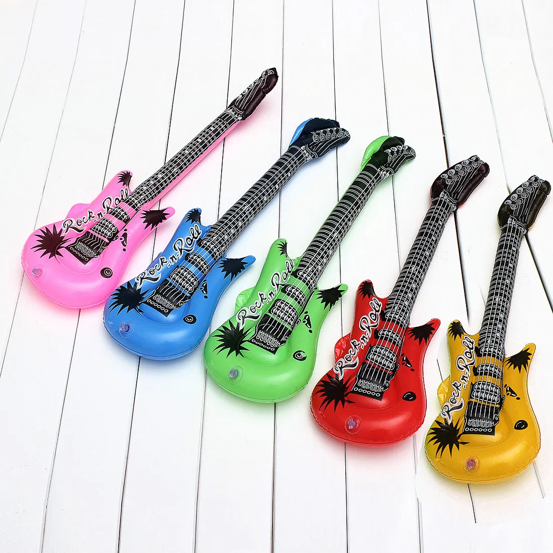 

JIMITU 1PC Balloons Inflatable Tool Inflatable Guitar Saxophone Microphone Music Part Prop Party Wedding Decoration Random Color