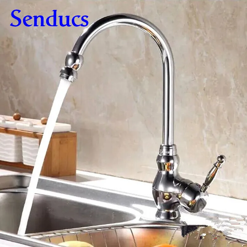 

Free shipping hot selling kitchen sink faucet for deck mounted hot cold kitchen faucet by zinc alloy kitchen water faucet