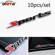 10 шт. авто багажник спортивный логотип украшение значок автомобиля 3D металлическая этикетка Эмблема для кузова наклейка для bmw audi VOLVO BENZ JEEP KIA