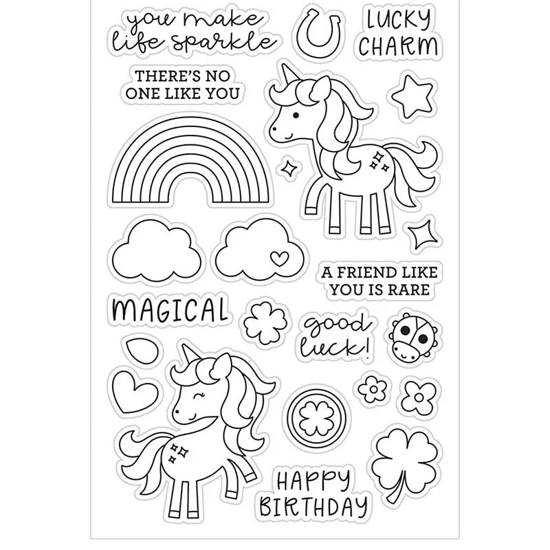 Magical friend luck charm transparent clear stamp for DIY Scrapbooking/Card Making/Kids Christmas Fun Decoration Supplies | Дом и сад