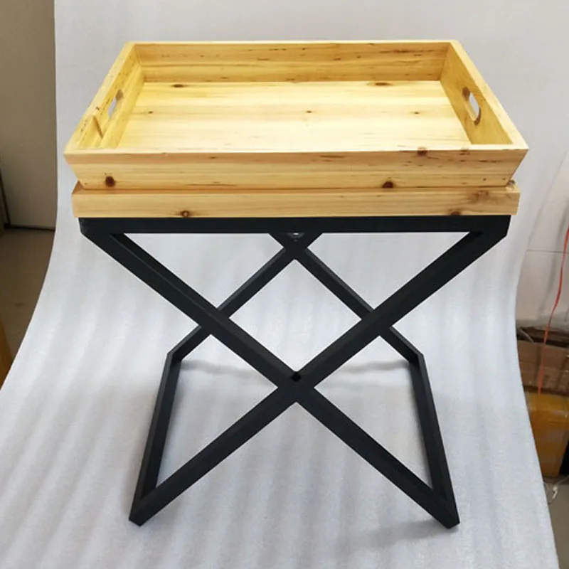 Coffee Table Side Table with Wooden Tray End Table