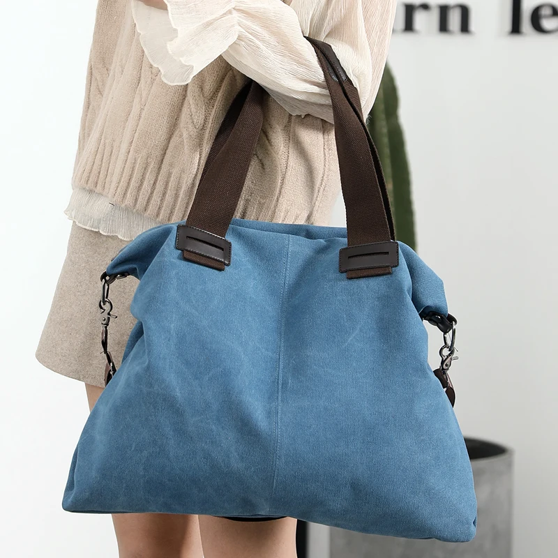 Новая простая Большая вместительная дизайнерская холщовая женская сумка, модная женская сумка через плечо, Повседневная сумка для покупок