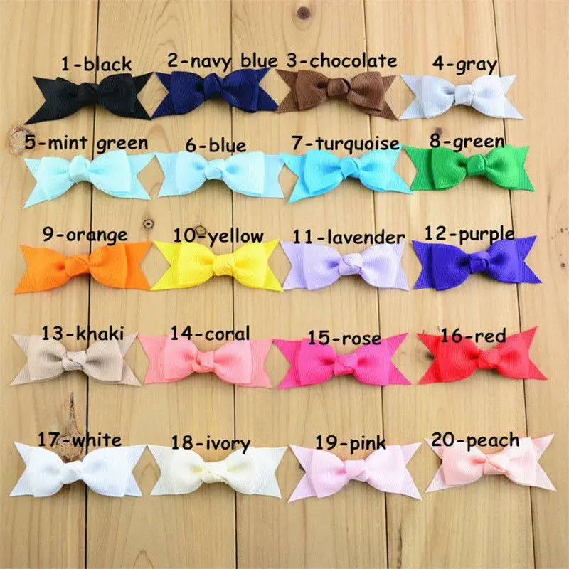Wholesale 100pcs/lot 3" Mini Grosgrain Ribbon Bows Girls Boutique Hair