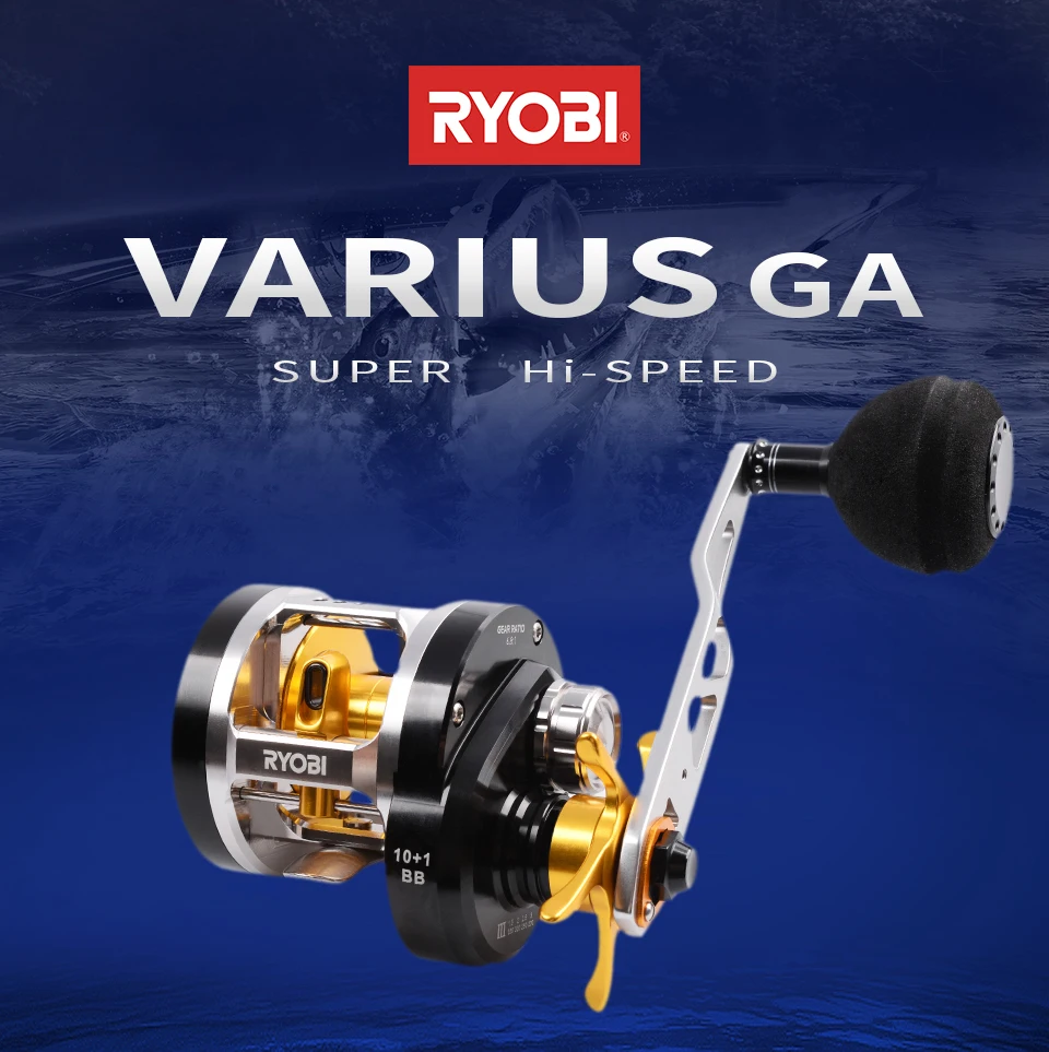 RYOBI VARIUS GA C3030 Рыболовная катушка Рыболовная колесная приманка литейная катушка 6,8: 1 Передаточное отношение 11BB полностью металлические океанские рыболовные колеса