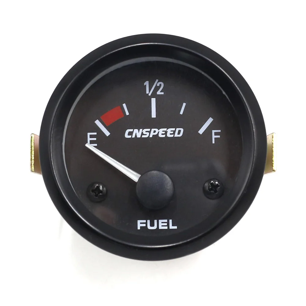 CNSPEED 2" inch 52mm Car Fuel level Gauge Universal Black Fuel level