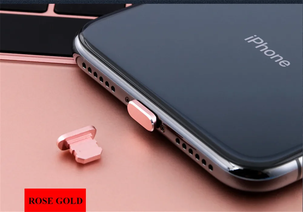 Модная заглушка для зарядного устройства металлическая защита от пыли Iphone 5 5s 6 6s 7