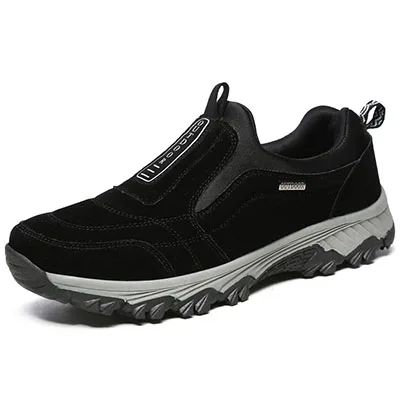 MAISMODA/Мужская зимняя повседневная обувь; дышащие мужские кроссовки без застежки; удобная модная Рабочая обувь; большие размеры 39-45; YL437 - Цвет: Black