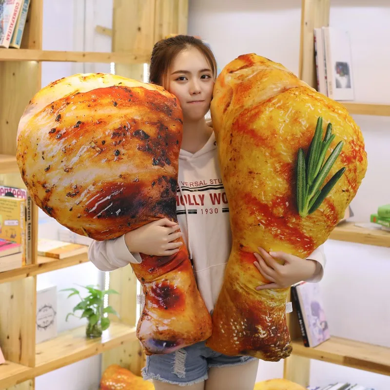 70/90cm Chicken leg Pillow Simualation Plush Toy soft cushion stuffed food doll decor Delicious christmas gift for child