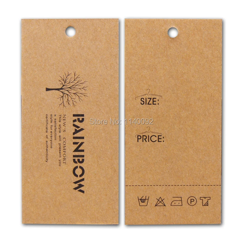 Buy clothing kraft paper tag/garment swing tag
