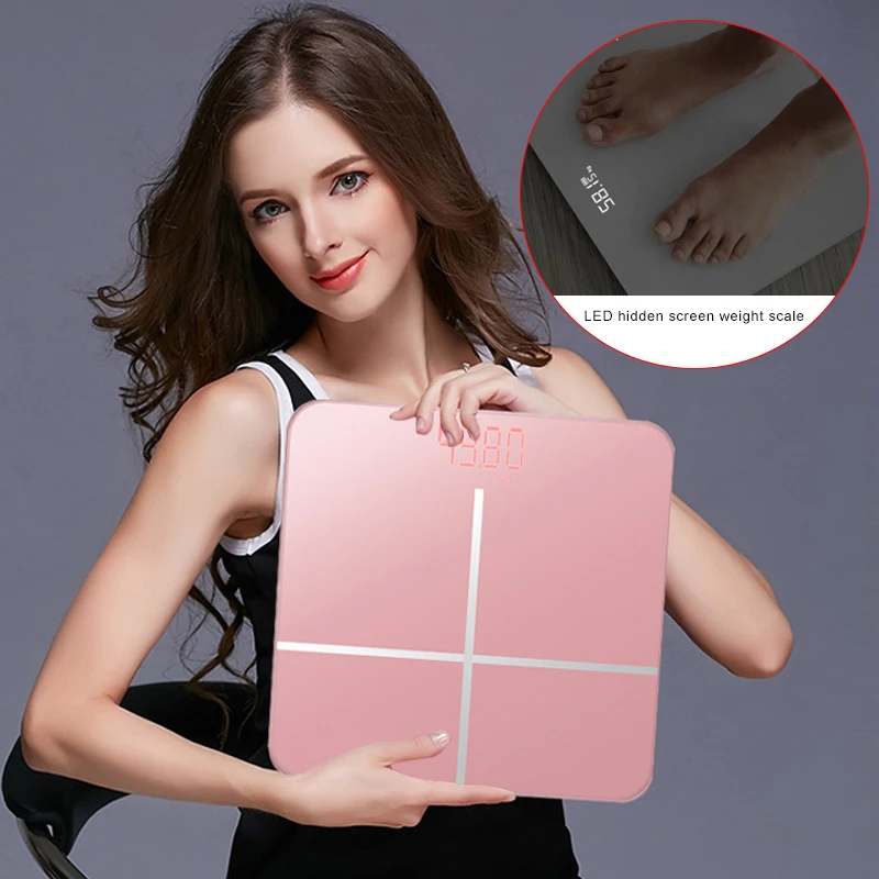 

Body Fat Scale Electronic Weighing Scales Balance Bathrooms USB Charging Cross Pattern Electronic Weight Scale Portable