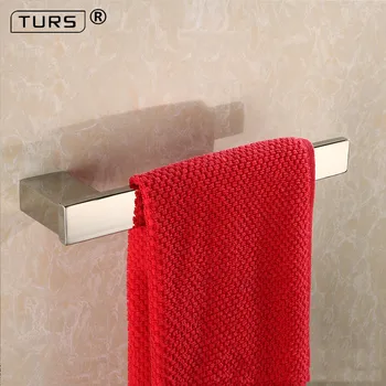 

2018 SUS 304 Stainless Steel Towel Single Towel Bar Square Towel Rack Mirror Polished Bathroom Wall Mounted Towel Holder