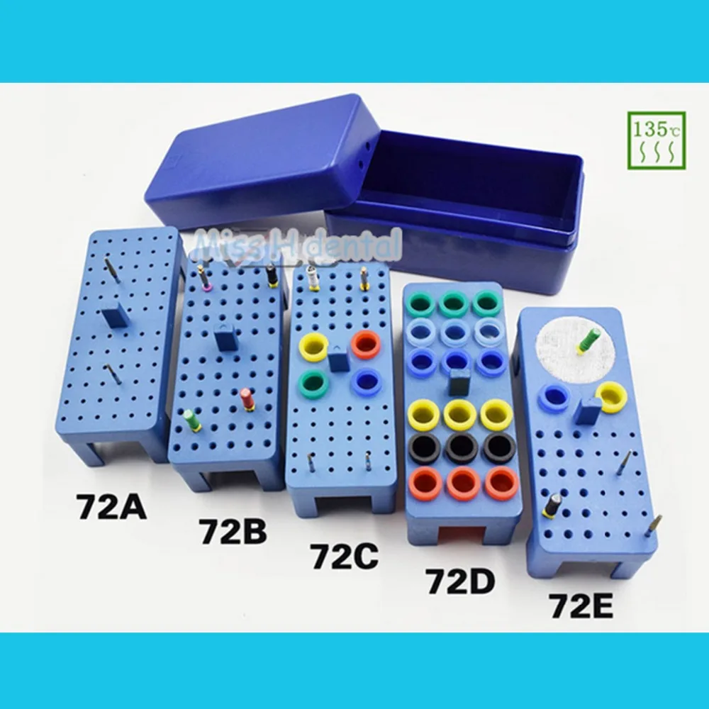 

Dental Sterilize Plastic 72HOLES Endo Box for Diamond burs Reamer and Gutta Percha points