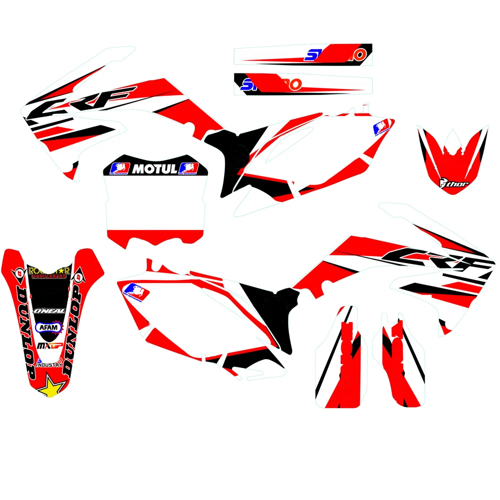 

Customized Number GRAPHICS BACKGROUNDS DECAL STICKER for Honda CRF250R CRF250 CRF2010 - 2013 CRF450 CRF450R 2009 2010 2011 2012