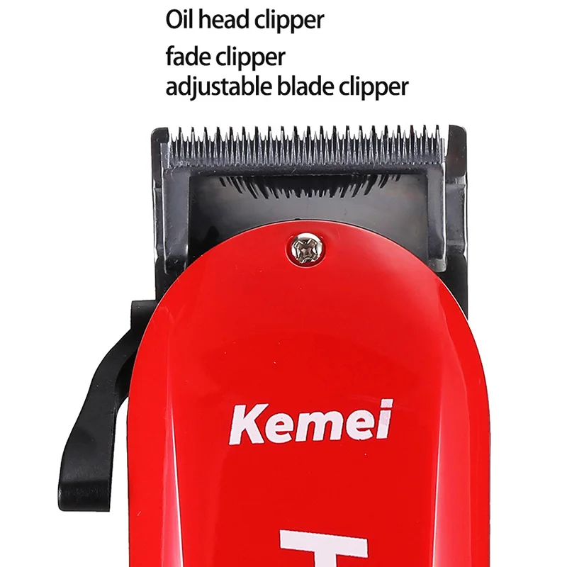 Kemei Professional Hair Clipper Electric Cordless Men Hair Beard Trimmer Barber Haircut Machine Styling Tools for Pomade