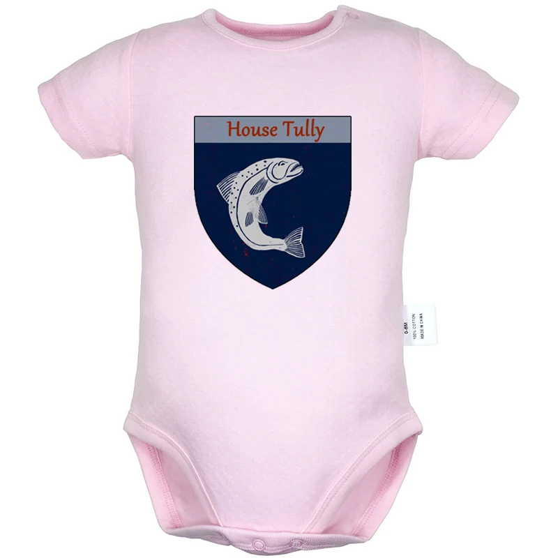 

Fish Game of Thrones House Tully of Riverrun Family Design Newborn Baby Bodysuit Suit Toddler Onsies Jumpsuit Cotton Clothes