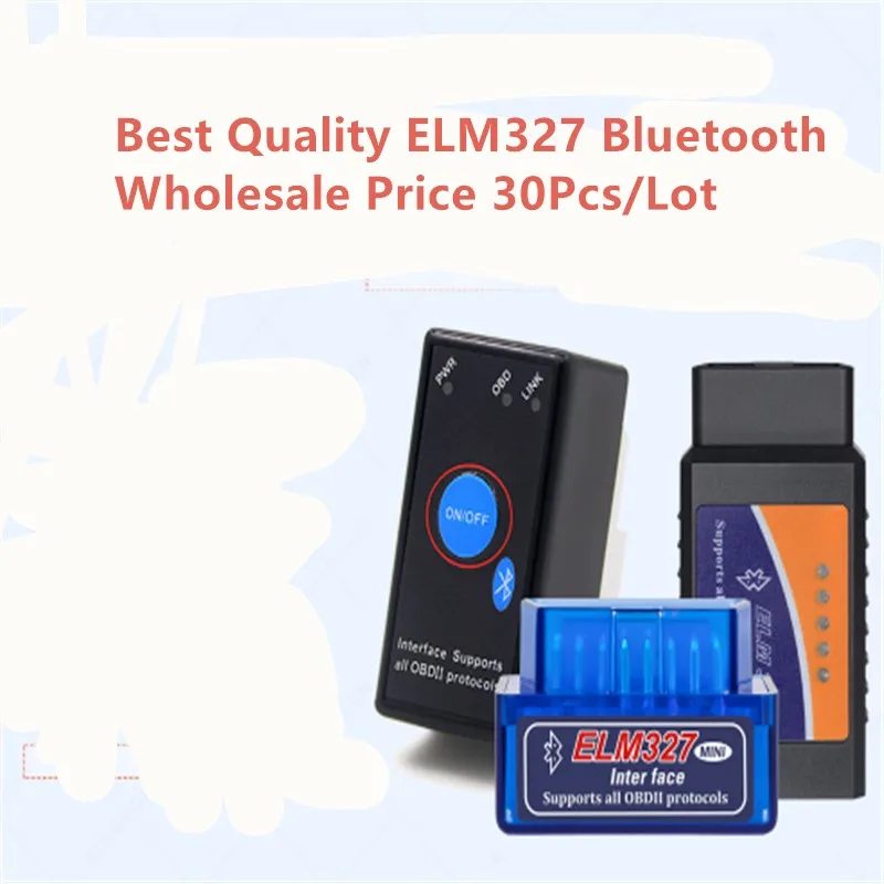Диагностический сканер ELM327 с Bluetooth V1.5 чип Pic1825K80 30 шт.|Считыватели кодов и сканеры|