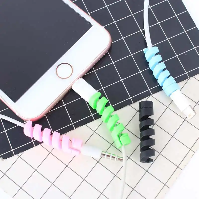 

USB Cable Protector Colorful Cover For Iphone XR XS Max 5C 6 Plus 6S SE 7 8 Plus X Case Charger Data Cable Earphone Accessories