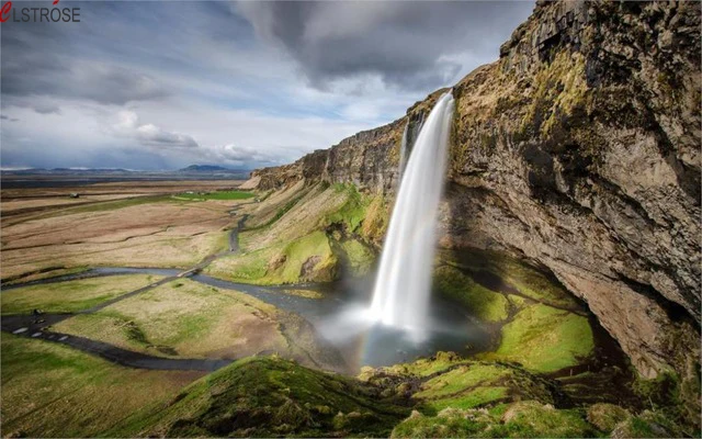 

CLSTROSE Limited New Arrival Flat Waterfall Beautiful Nature Landscape 4-size Home Decoration Canvas Poster Print Pictures