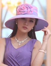 2017 frauen Derby Kirche Hochzeit Strand Cocktail-abend-partei Sonnenhüte Kleid Breiten Krempe Vintage Kappe Berets Fedora Chiffon Hüte