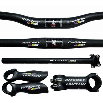 

Matte 3K Carbon Fiber Cycling Handlebars Sets Mountain Bike Handlebar Sets Bicycle Handlebars Seatpost Stem