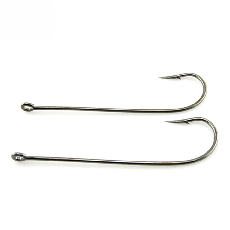 20pcs max size crank soft bait worm hook set high carbon steel long