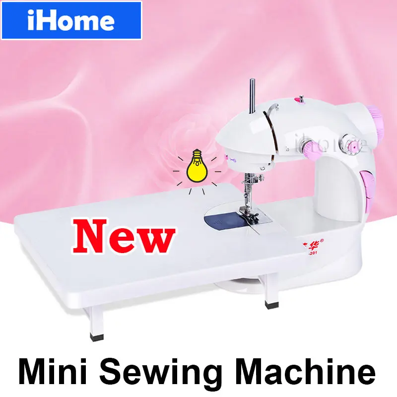 

New Electric Household Mini Sewing Machine with Desk LED Light 2 Speeds Handwork DIY Tailor Handwork Sartorially Sewing Lesson