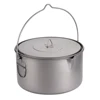 TOAKS – Pot en titane ultraléger, vaisselle suspendue pour sac à dos, Camping en plein air, randonnée, avec poignée pour Bail, 2000ml 9.1oz POT-2000-BH ► Photo 1/6