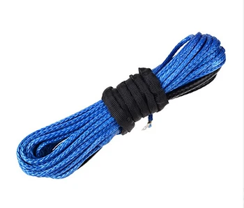 

Free Shipping 3/8" x 100' Blue Synthetic Winch Line Cable Rope 20000 LBs with Sheath (ATV UTV 4X4 4WD OFFROAD)