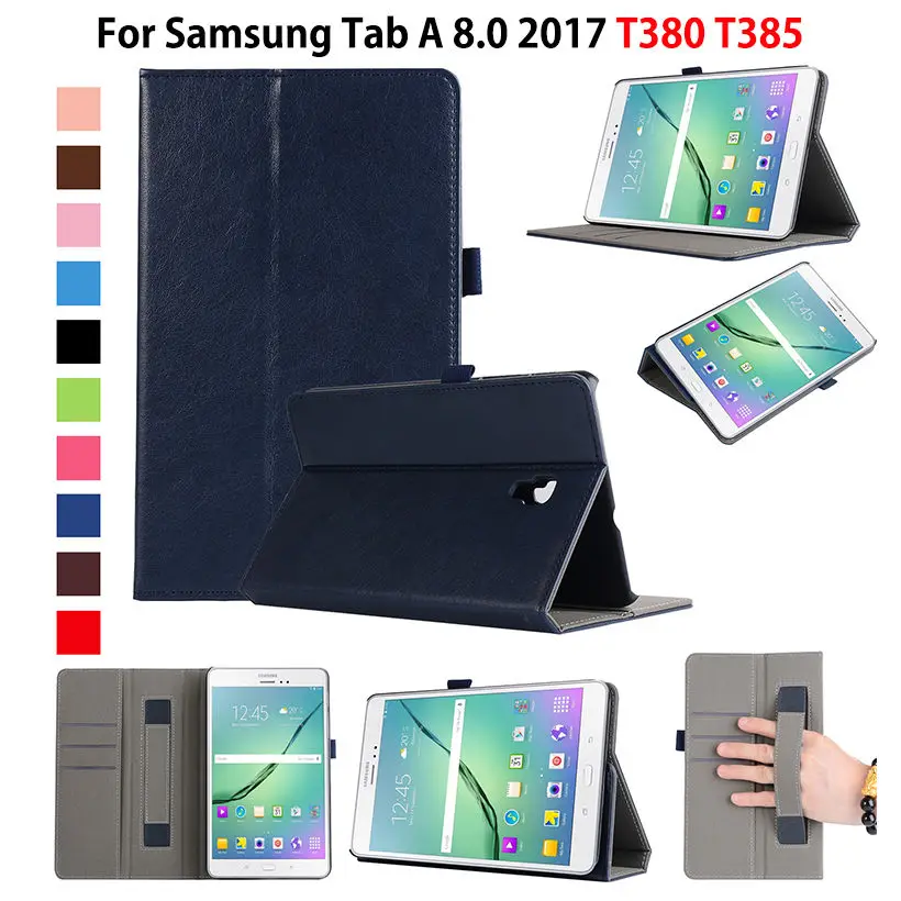 Чехол для Samsung Galaxy Tab A 8 0 T380 T385 2017 дюйма Роскошный чехол планшета из искусственной