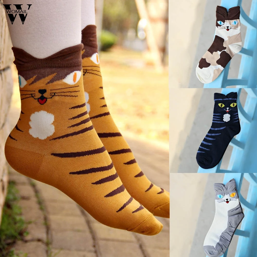 Cute 3D Cartoon Animal Zoo Women Socks Ladies Girls Cotton Warm Soft Sox