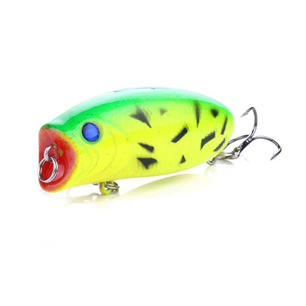 

1PCS 3D Eyes Lifelike Fishing Lure 6cm 10g 8# Hooks Pesca Fish Popper Lures Wobbler Isca Artificial Hard Bait Swimbait