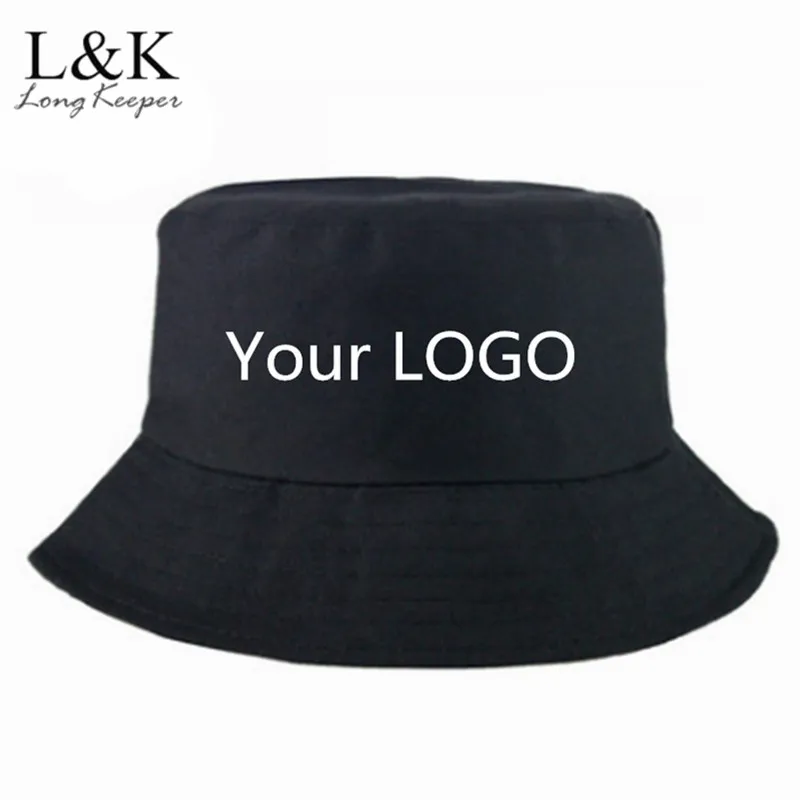 Sunscreen Men Women Personalized Print Bucket Hat Caps Outdoors Fashion Solid Color Fisherman Panama Cotton Simple Hats