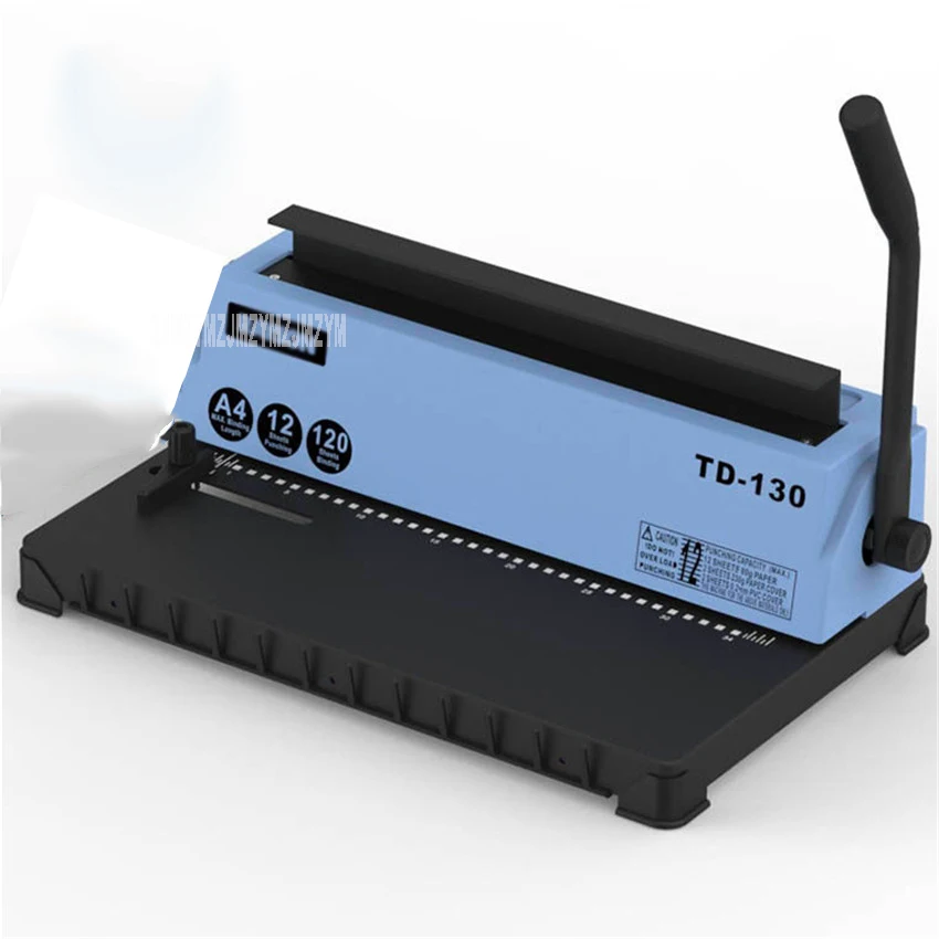 TD 130 Spiral Wire Binding Machine 34 Hole File Menu Tender Document