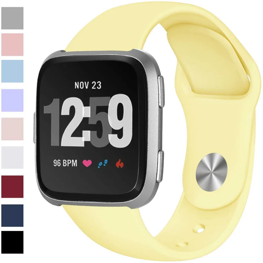 yellow fitbit versa band