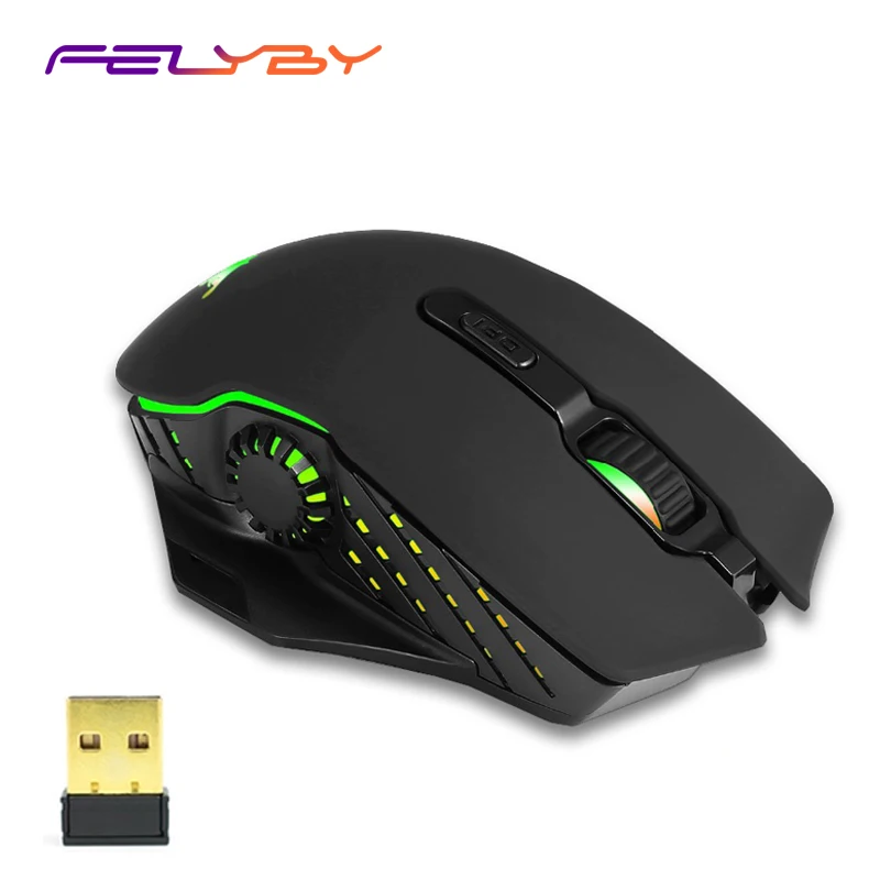

FELYBY 2.4Ghz wireless mouse professional CW110 computer gaming mouse rechargeable gaming mouse for finger mice gamer
