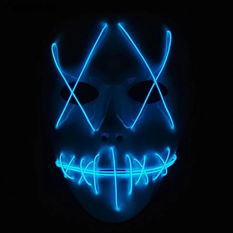 Хэллоуин Карнавал вечерние Клубные бар DJ Lumineux Masques завершает Led Sanglante EL