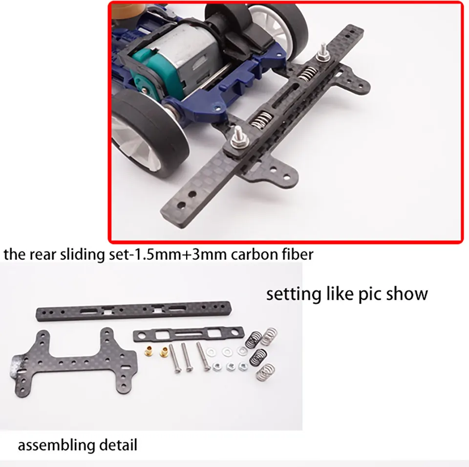 1,5 мм 3 мм углеродного волокна спереди и сзади раздвижные один двойной пружины Набор для MS мА AR VS S2 шасси ссамозакрывающийся крафт-tamiya мини 4wd части